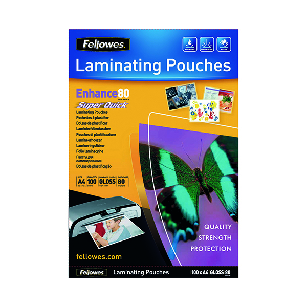 FELLOWES A4 QUICK LAM POUCH PK100