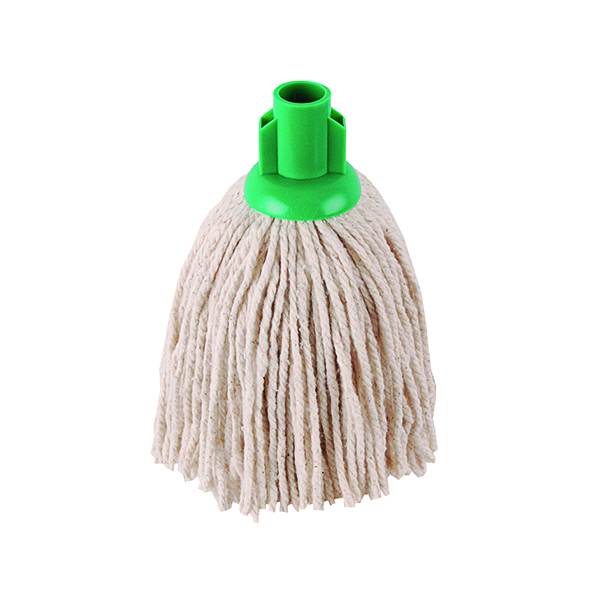 2WORK 12OZ PY SMOOTH MOP GREEN PK10