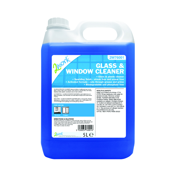 2WORK GLASS AND WINDOW CLEANER 5L