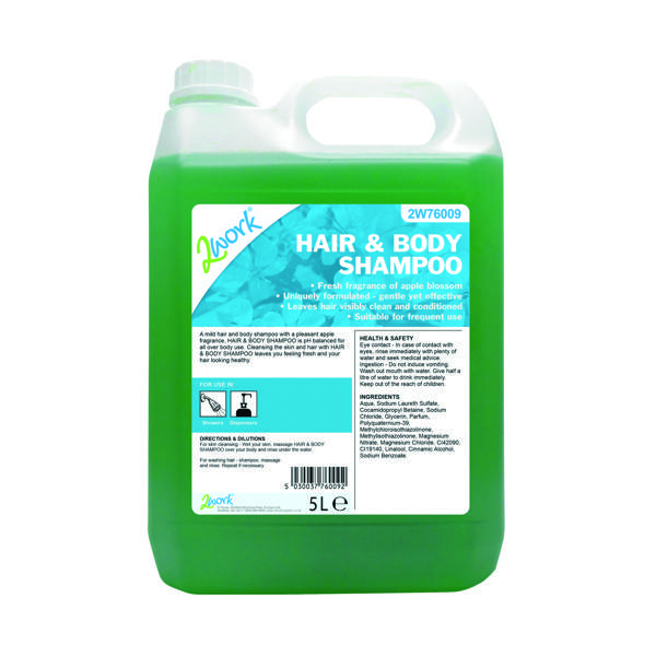 2WORK HAIR AND BODY WASH 5 LITRE