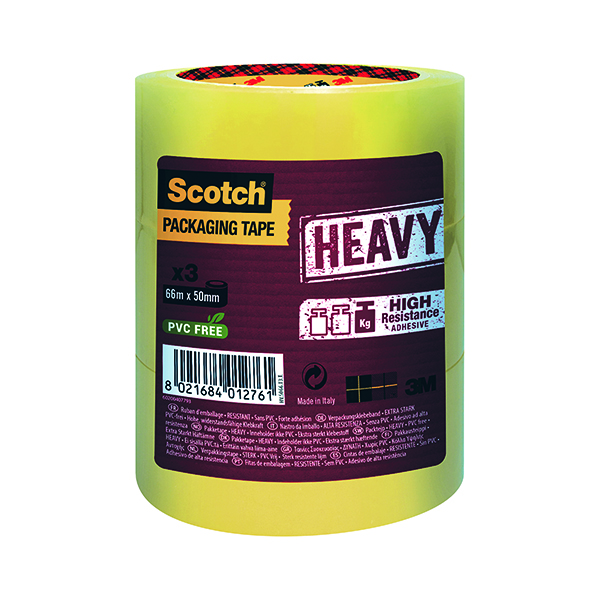 SCOTCH HD PACKING TAPE 50X66 CLR P3