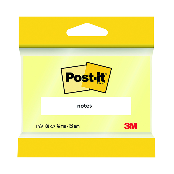 POST-IT YELLOW NOTES 76X127MM PK12