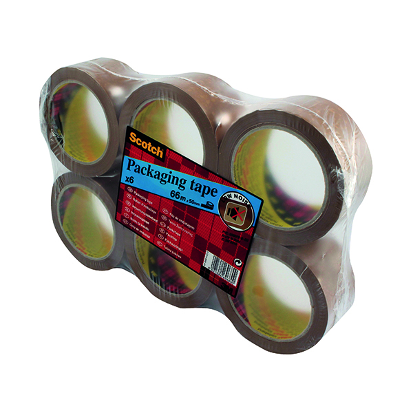 3M SCOTCH PACKAGING TAPE BUFF PK6