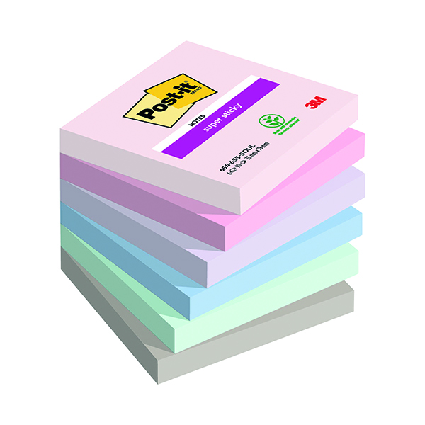 POST-IT SOULFUL 76X76MM 90SHEETS PK6