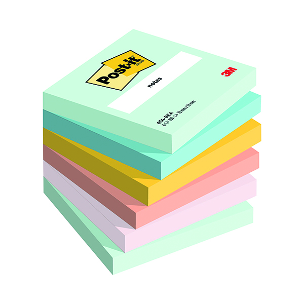 POST-IT BEACHSIDE 76X76MM 100SHT PK6