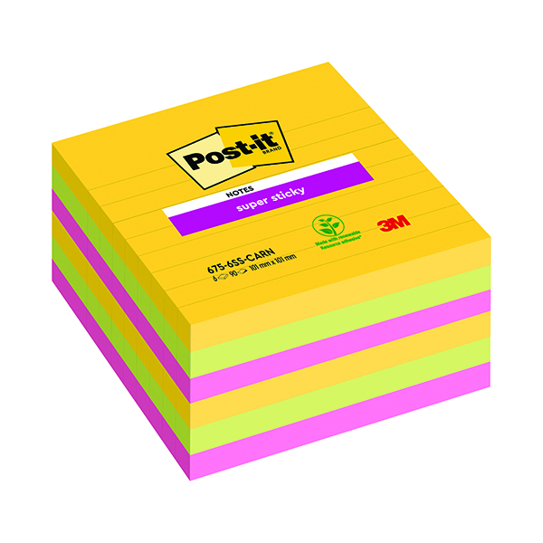 POST-IT S/S LINED XL NOTES RIO P3