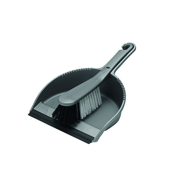 ADDIS SOFT DUSTPAN/BRUSH SET METLLIC