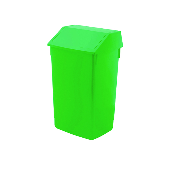 ADDIS 60L FLIP TOP RECYCLE BIN GREEN