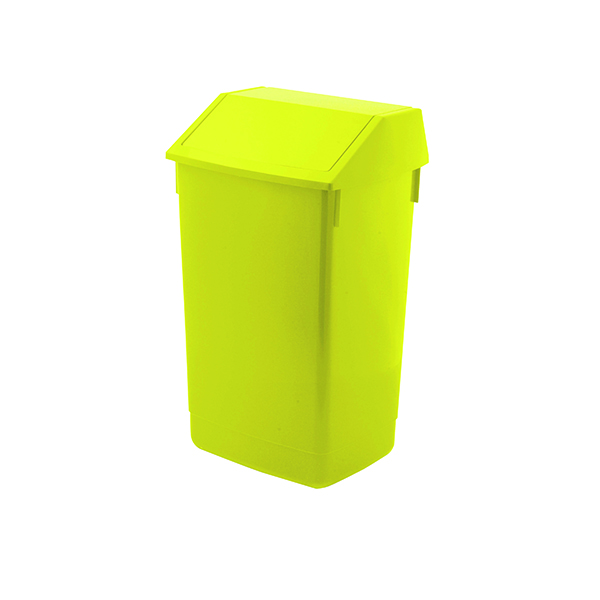 ADDIS 60L FLIP TOP RECYCLE BIN YLW