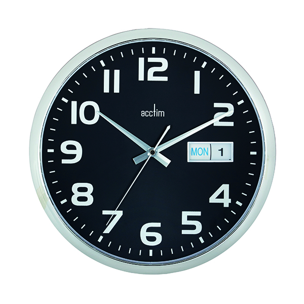 ACCTIM SUPERVISOR WALL CLOCK CHRM/BK