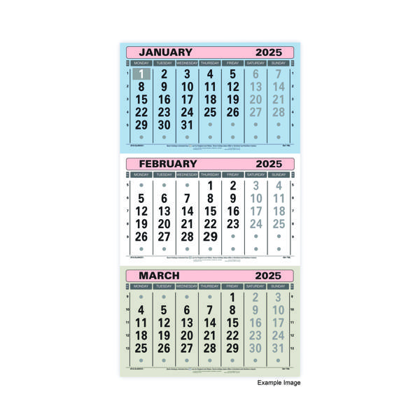 AT-A-GLANCE 3 MONTHLY CALENDAR 2025