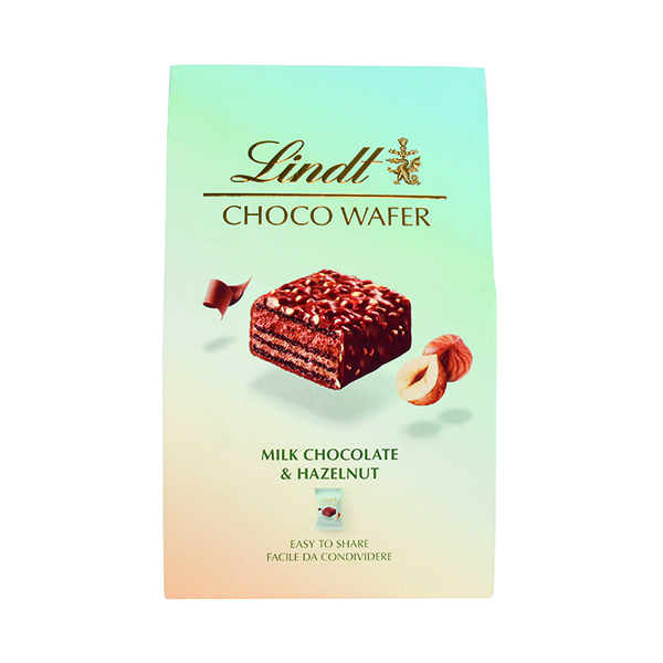 LINDT WAFER MILK CHOC HAZELNUT 135G