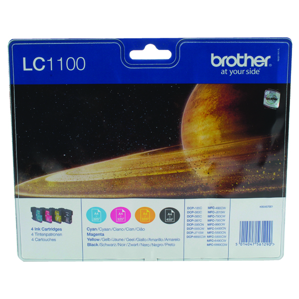 BROTHER LC1100 INK CARTS MPK CMYK