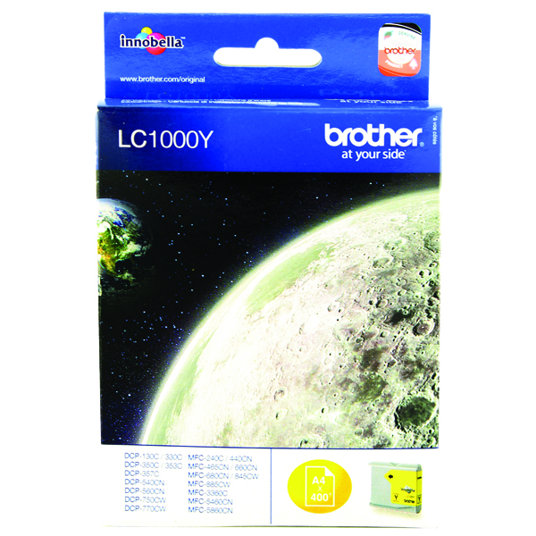 BROTHER LC1000Y INK CARTRIDGE YELLOW