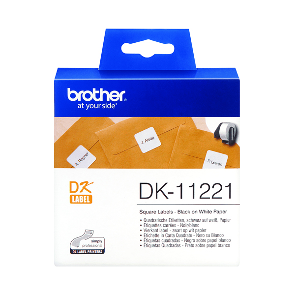 BROTHER LABEL ROLL 23MM BLK ON WH