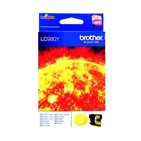 BROTHER LC980Y INK CARTRIDGE YELLOW