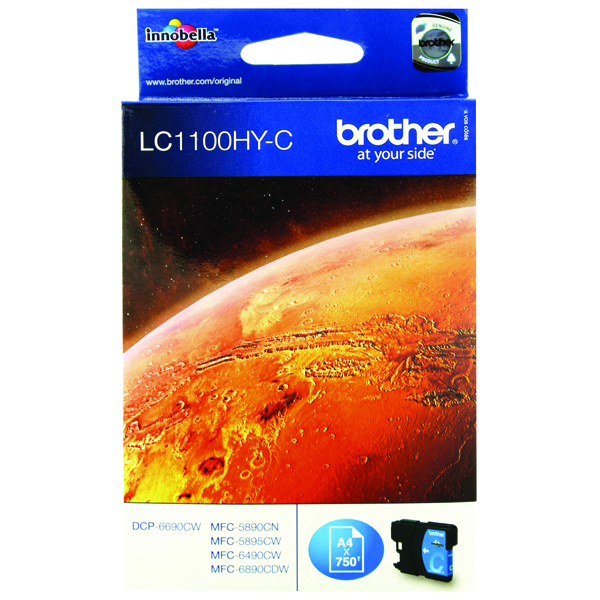 BROTHER LC1100HY-C INK CART HY CYAN