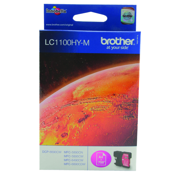 BROTHER LC1100HY-M INK CART HY MAG