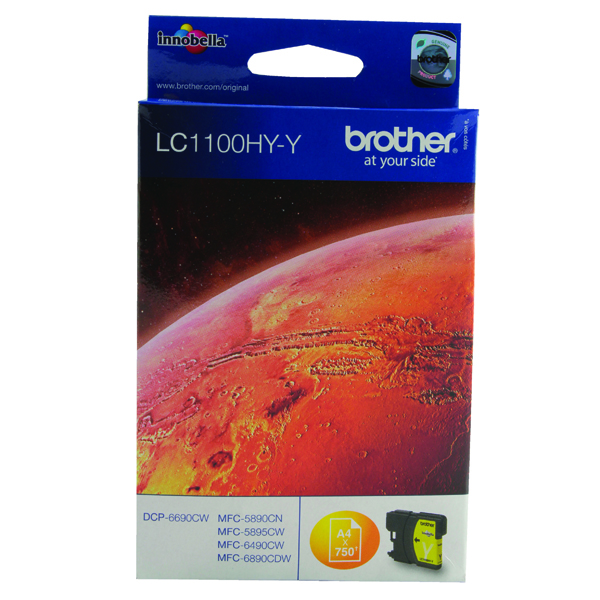 BROTHER LC1100HY-Y INK CART HY YLW