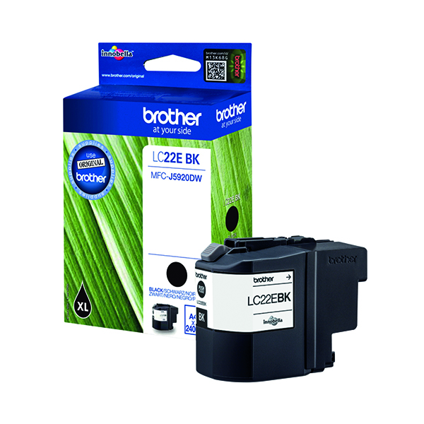 BROTHER LC22EBK INK CARTRIDGE BLACK