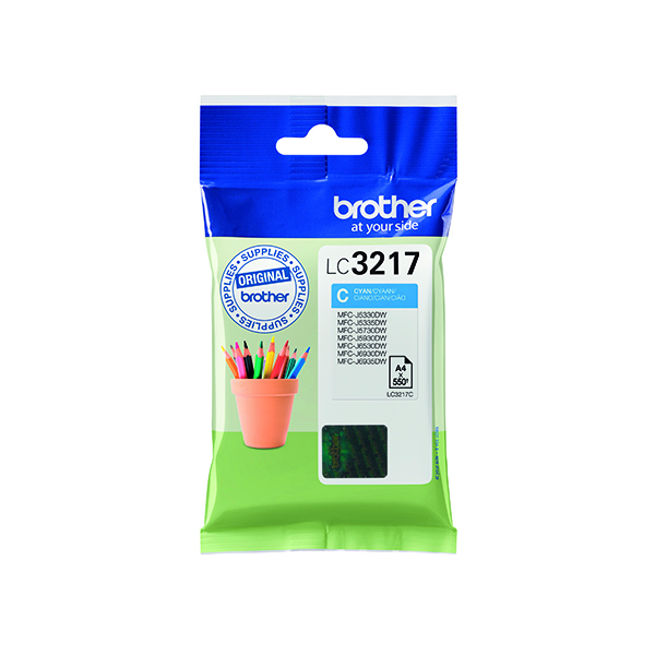 BROTHER LC3217C INK CARTRIDGE CYAN