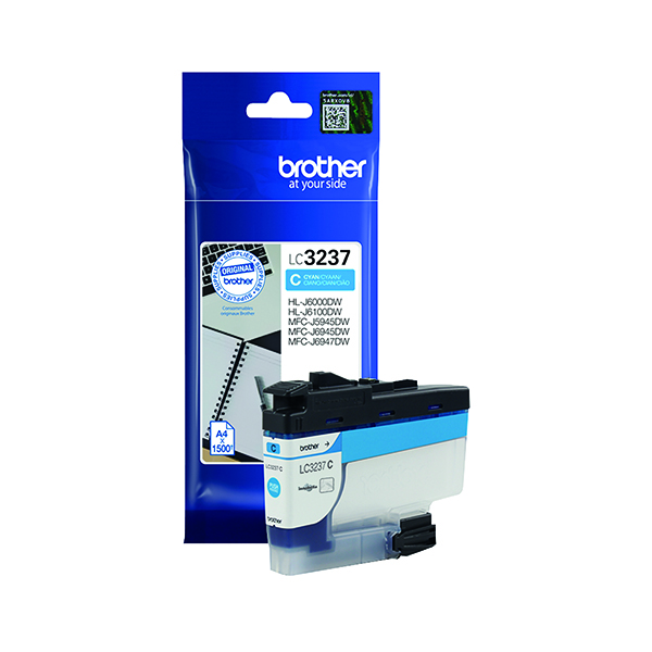 BROTHER LC3237C INK CARTRIDGE CYAN