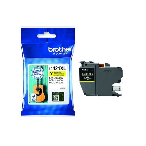 BROTHER LC421XLY INK CART HY YLW