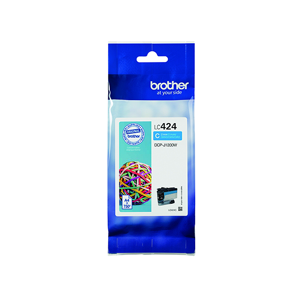 BROTHER LC424C INK CARTRIDGE CYAN