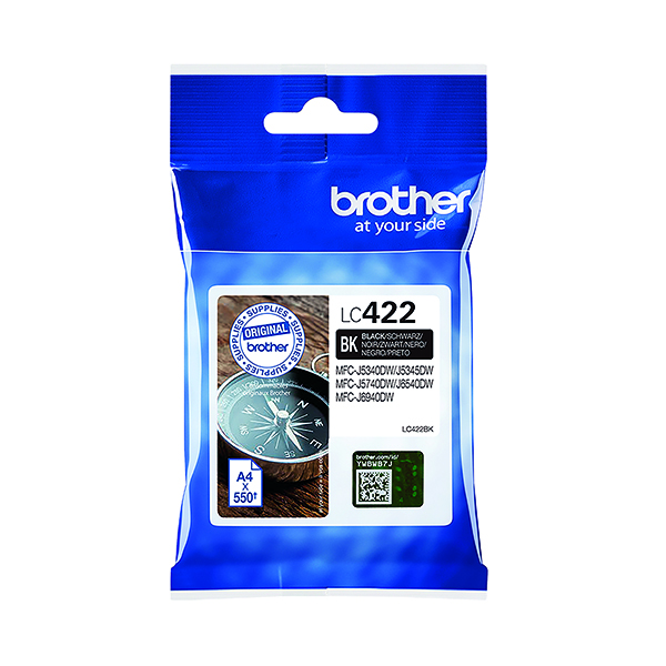 BROTHER LC422BK INK CARTRIDGE BLACK