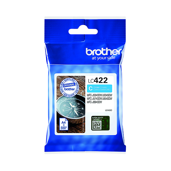 BROTHER LC422C INK CARTRIDGE CYAN