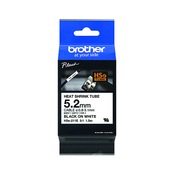 BROTHER HSE TUBE TPE 5.2MM BLK/WHT