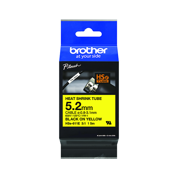 BROTHER HSE TUBE TPE 5.2MM BLK/YLW
