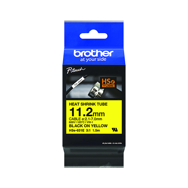 BROTHER HSE TUBE TPE 11.2MM BLK/YLW