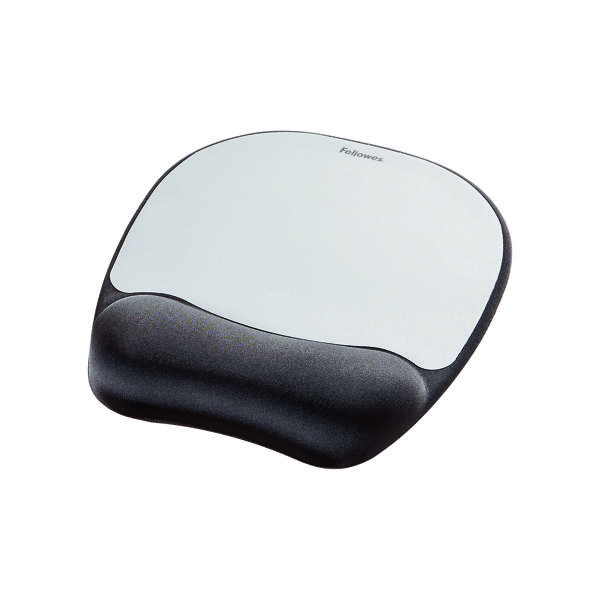 FELLOWES MEMORY MOUSE PAD BLK/SILVER