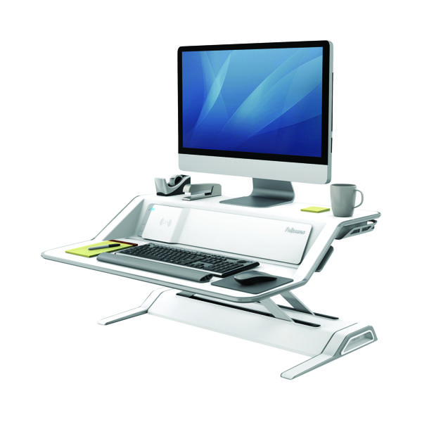 FELLOWES LOTUS DX SIT/STAND WSTN WHT