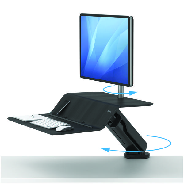 FELLOWES LOTUS SIT/STAND WSTN BLK