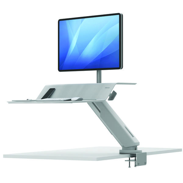 FELLOWES LOTUS SIT/STAND WSTN WHITE