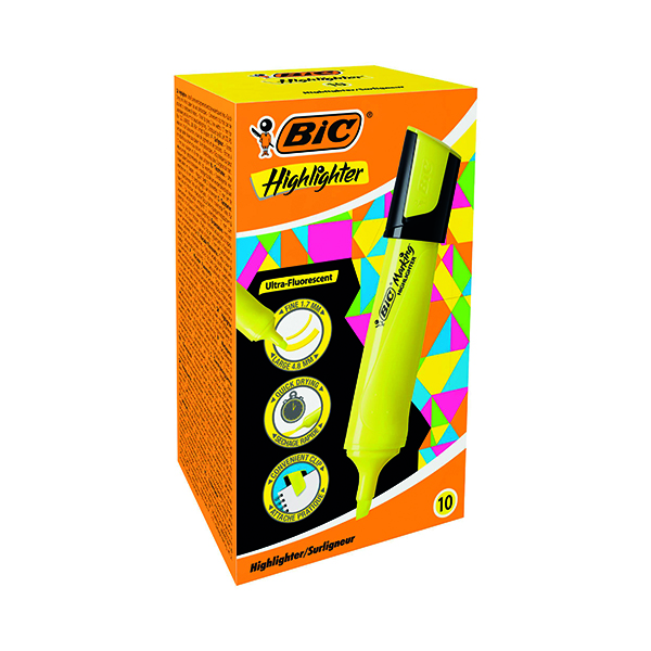 BIC MARKING HIGHLIGHTER YEL PK10