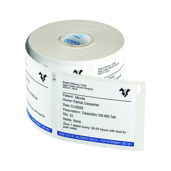 DYMO LABELWRITER VET LAB 54X70MM PK6