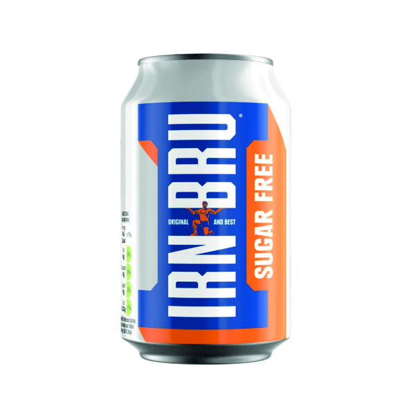 IRN BRU SUGAR FREE 330ML CANS PK24