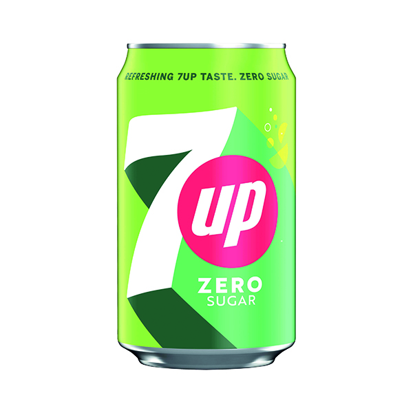 7 UP ZERO LEMON/LIME CAN 330ML PK24