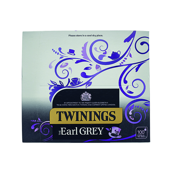 TWININGS EARL GREY TAG TEA BAG PK100