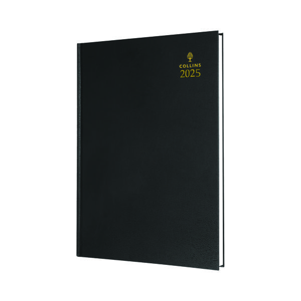 COLLINS A5 DESK DIARY WTV BLACK 2025