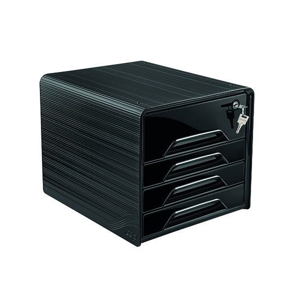 SMOOVE SECURE 4DRAWER MOD W/LOCK BLK