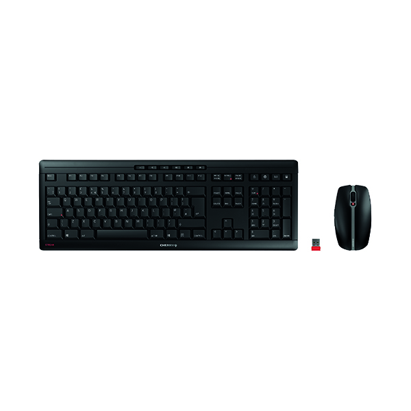 CHERRY STREAM USB KBRD/MOUSE SET BLK