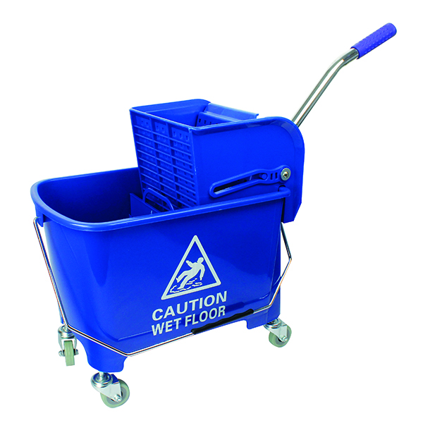 MOBILE MOP BUCKET/WRINGER 20L BLU