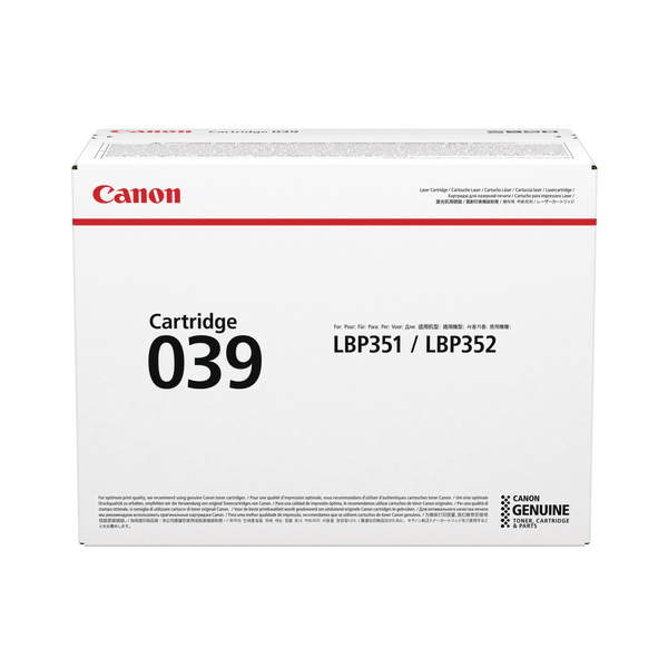 CANON 039 TONER CARTRIDGE BLACK