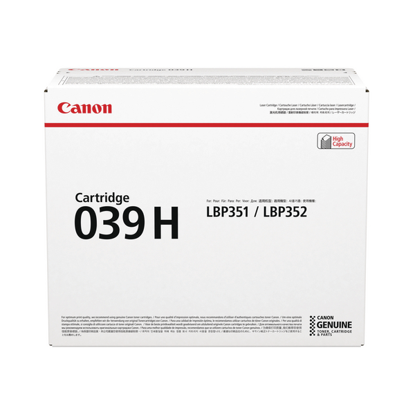 CANON 039H TONER CARTRIDGE HY BLACK