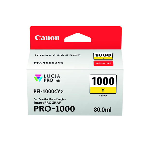 CANON PFI-1000Y INK CARTRIDGE YLW