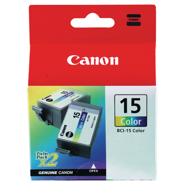 CANON BCI-15 INK CART TWNPK TRI-COL